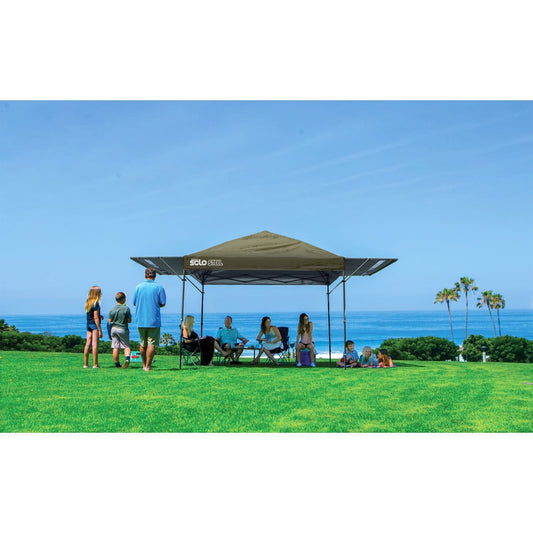 Quik Shade Pop Up Canopies Quik Shade | Solo Steel 170 10' x 17' Straight Leg Canopy - Olive 167550DS