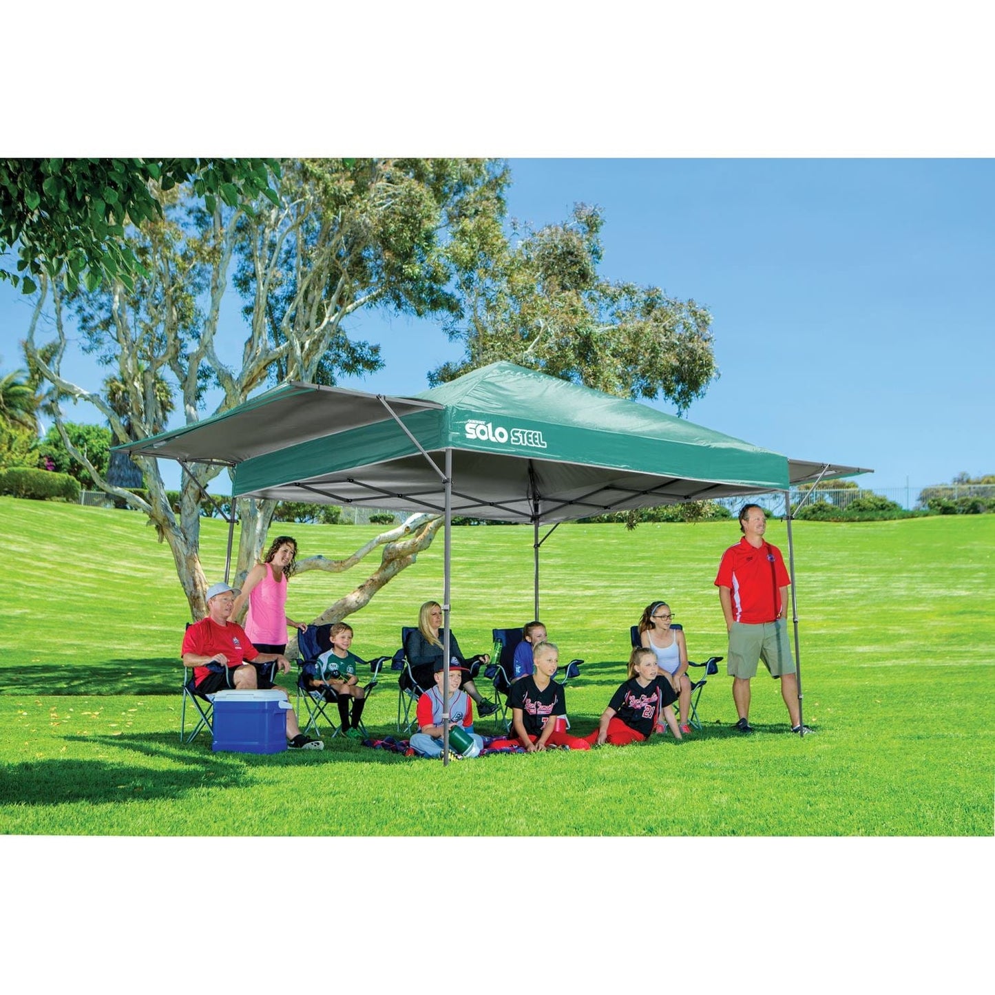 Quik Shade Pop Up Canopies Quik Shade | Solo Steel 170 10' x 17' Straight Leg Canopy - Turquoise 167538DS