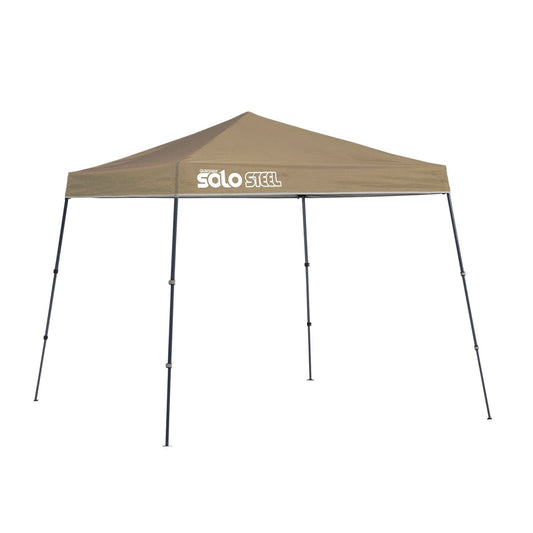 Quik Shade Pop Up Canopies Quik Shade | Solo Steel 50 9' x 9' Slant Leg Canopy - Khaki 167539DS