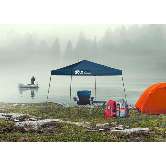 Quik Shade Pop Up Canopies Quik Shade | Solo Steel 50 9' x 9' Slant Leg Canopy - Midnight Blue 167524DS