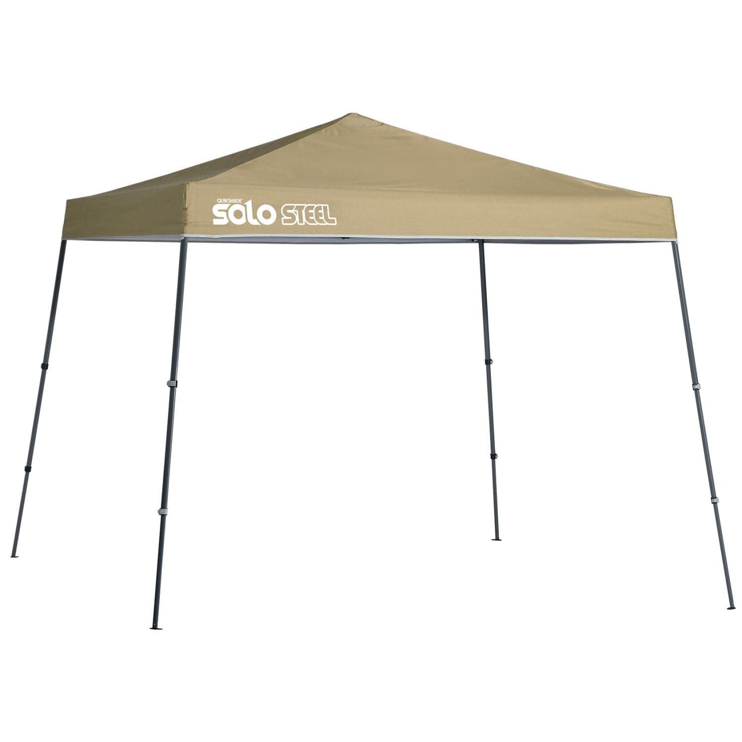 Quik Shade Pop Up Canopies Quik Shade | Solo Steel 72 11' x 11' Slant Leg Canopy - Khaki 167541DS