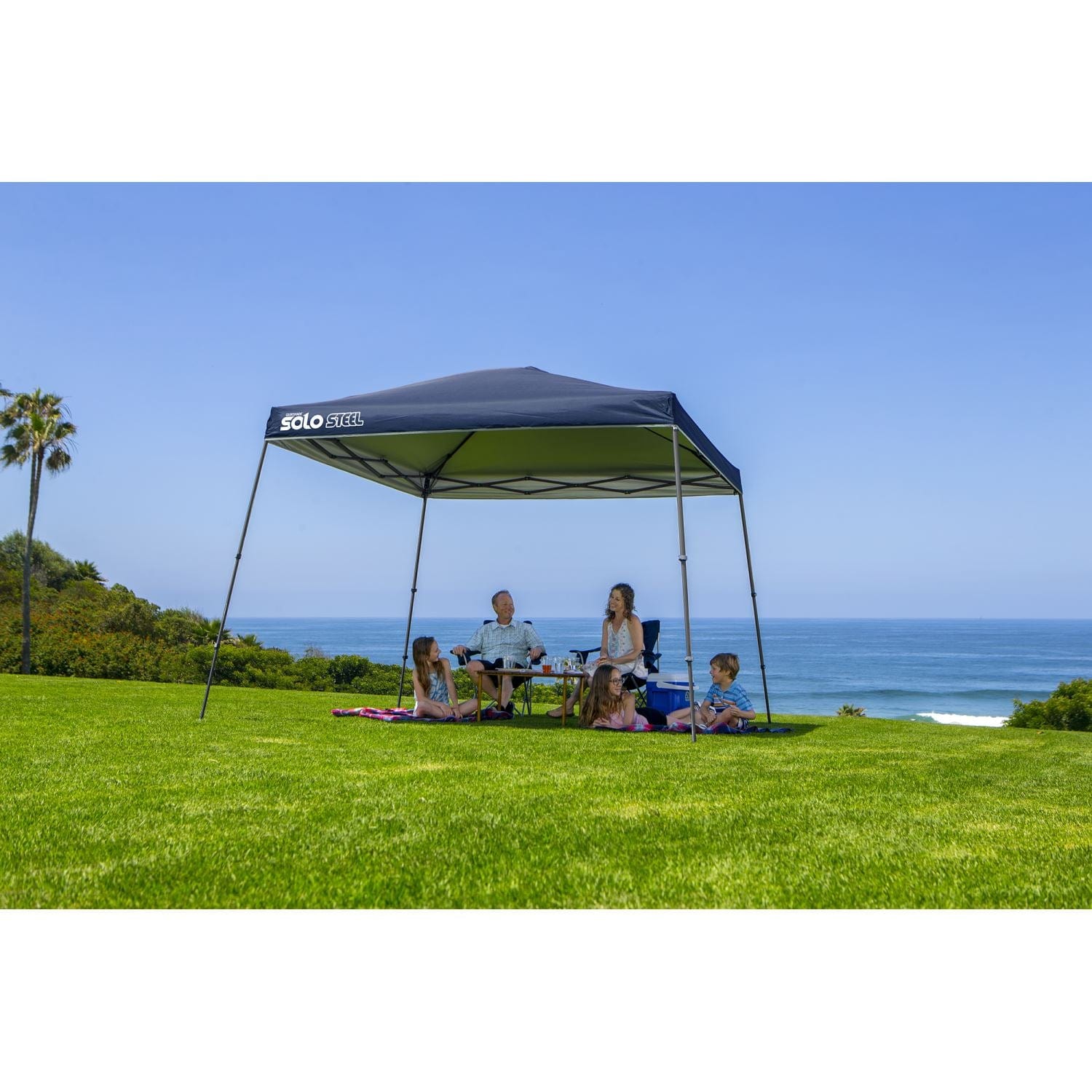 Quik Shade Pop Up Canopies Quik Shade | Solo Steel 90 11' x 11' Slant Leg Canopy - Midnight Blue 167525DS