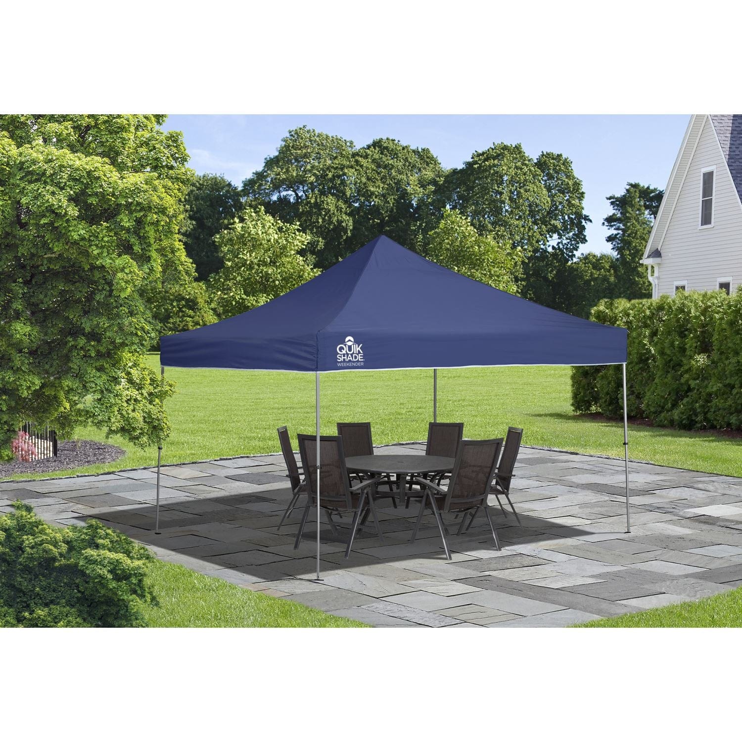 Quik Shade Pop Up Canopies Quik Shade | Weekender Elite WE144 12' x 12' Straight Leg Canopy - Twilight Blue 157370DS