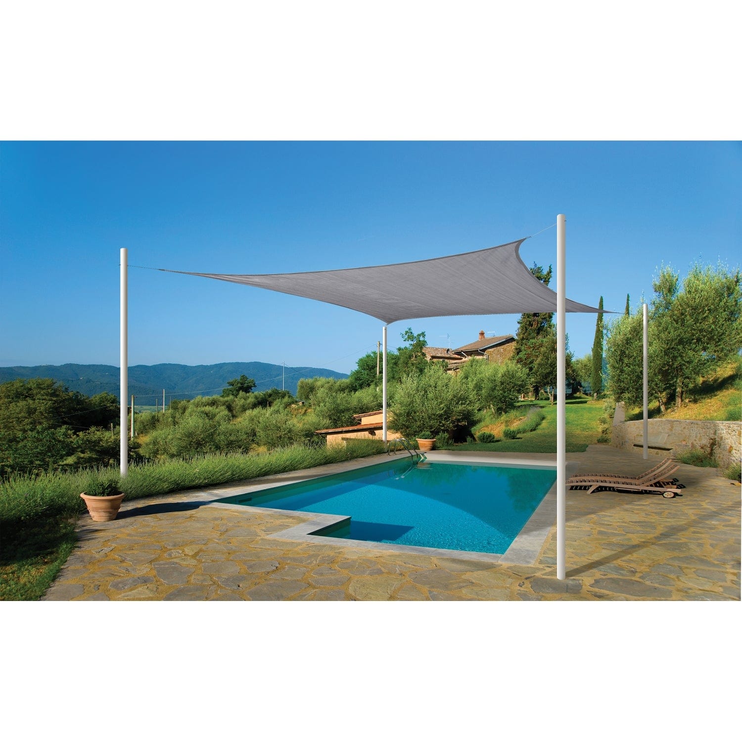 Quik Shade Sun Shade Products Quik Shade | 16 ft square Gray Shade Sail 25620