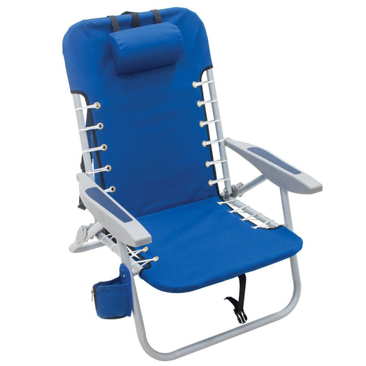 RIO Backpack chair RIO | Lace up aluminum backpack chair- CROSS HATCH BLU SC529-46-1