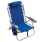 RIO Backpack Chair RIO | Premium 5-Position Aluminum Lace-Up backpack Chair - Ocean Blue SC536-28-1