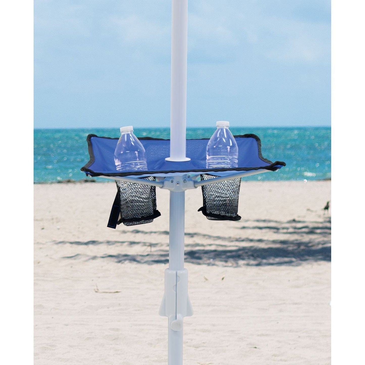RIO Beach Umbrella RIO | 7 ft. Umbrella with Integrated Sand Anchor - Blue Stripes UBT723-2019-1