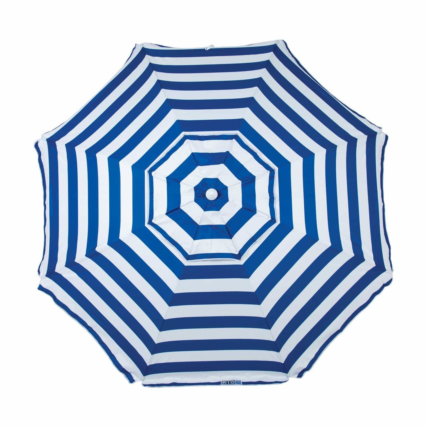 Rio Beach Beach Umbrella Rio Beach | 6 ft Beach Umbrella With Integrated Sand Anchor - Blue White Stripe UB79-2212-1