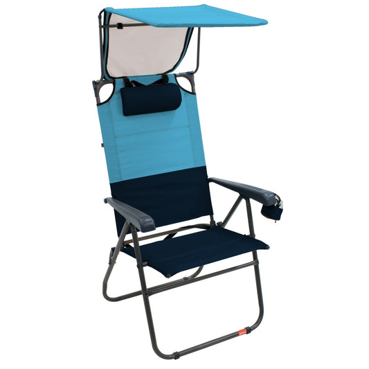 RIO Chair RIO Gear | Hi-Boy Aluminum Canopy Chair - Blue Sky/Navy GR643HCP-432-1