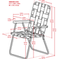 RIO Outdoor folding chair RIO | Web Chair Blue/White BY059-0128-1