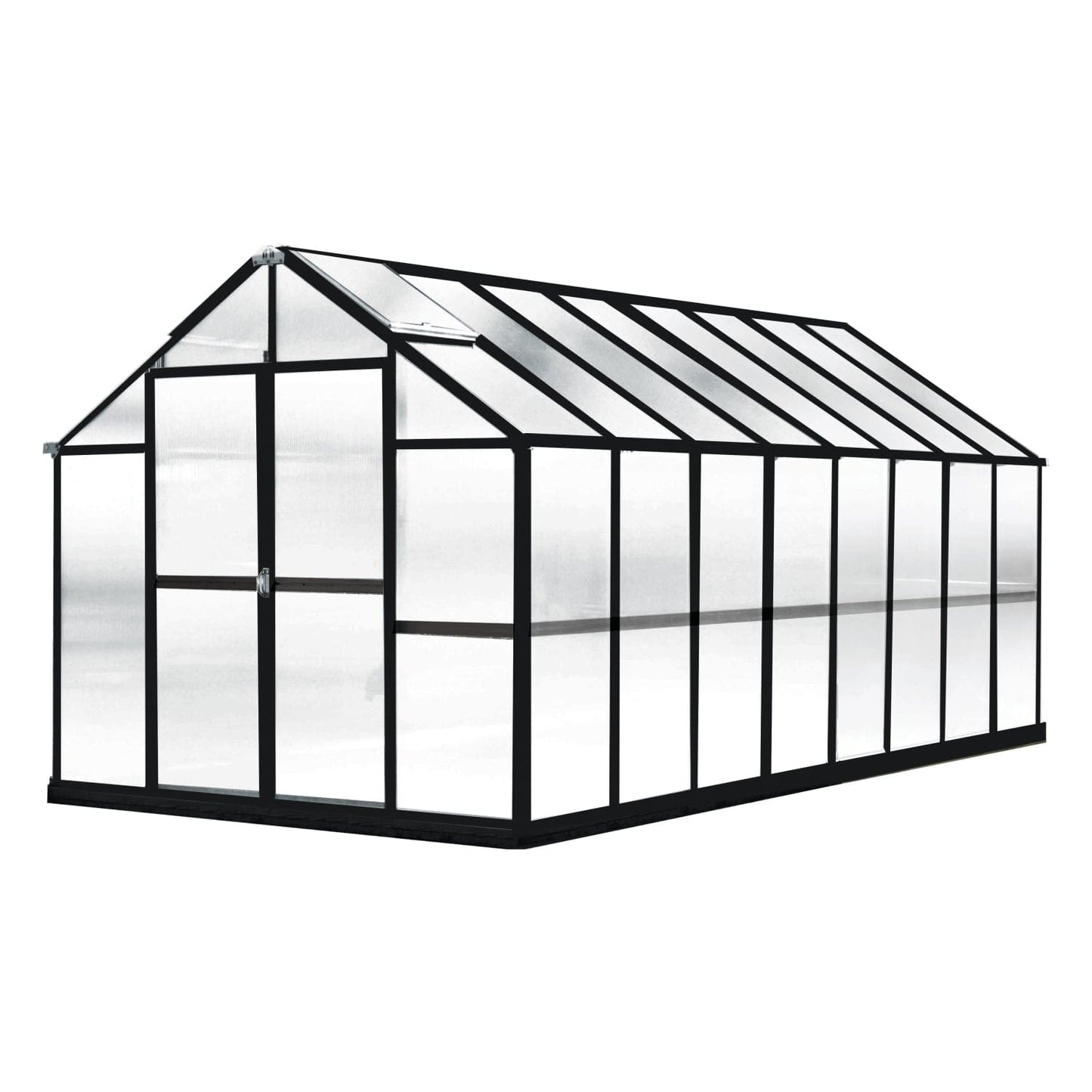 Riverstone Industries Deluxe Greenhouse Kit 16' x 8' x 7'6" Riverstone | MONT Growers Edition Greenhouse - Black Finish MONT-16-BK-GROWERS