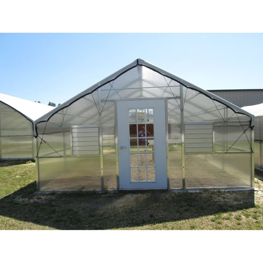 Riverstone Industries Deluxe Greenhouse Kit Riverstone | Thoreau 12FT x 24FT Educational Greenhouse Kit With 6FT High Walls R12246-P