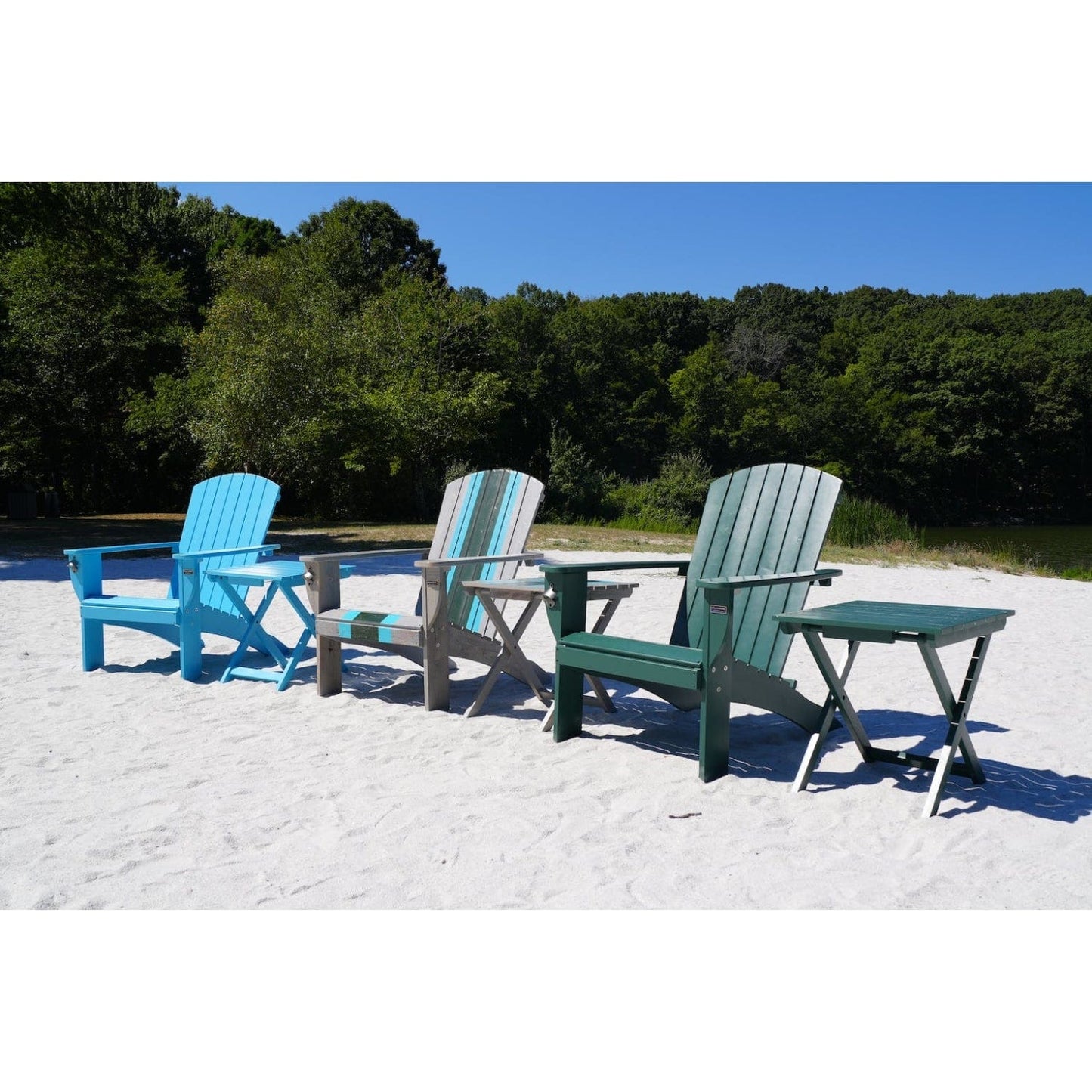 Riverstone Industries Outdoor Chairs Riverstone | Adirondack Chair with Side Table - Forest Green RSI-AC-HG-T