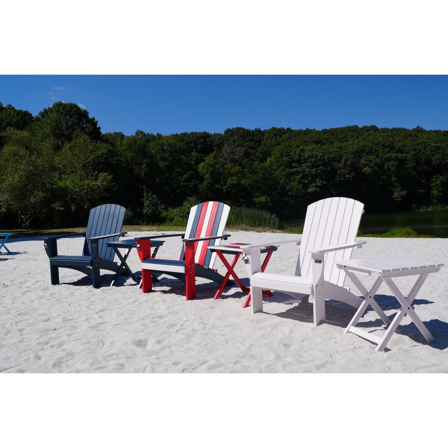 Riverstone Industries Outdoor Chairs Riverstone | Adirondack Chair with Side Table - Navy Blue RSI-AC-NB-T