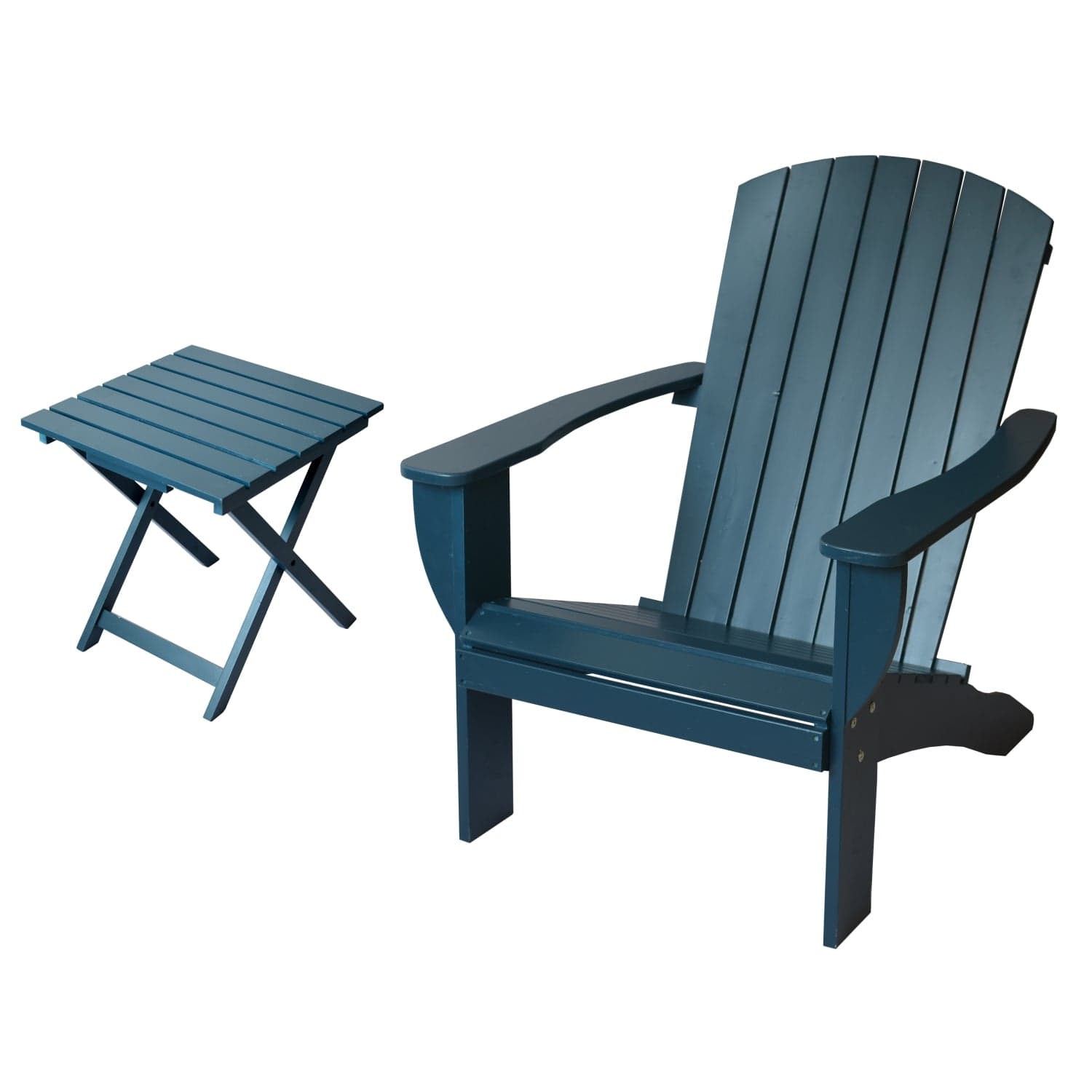 Riverstone Industries Outdoor Chairs Riverstone | Adirondack Chair with Side Table - Navy Blue RSI-AC-NB-T