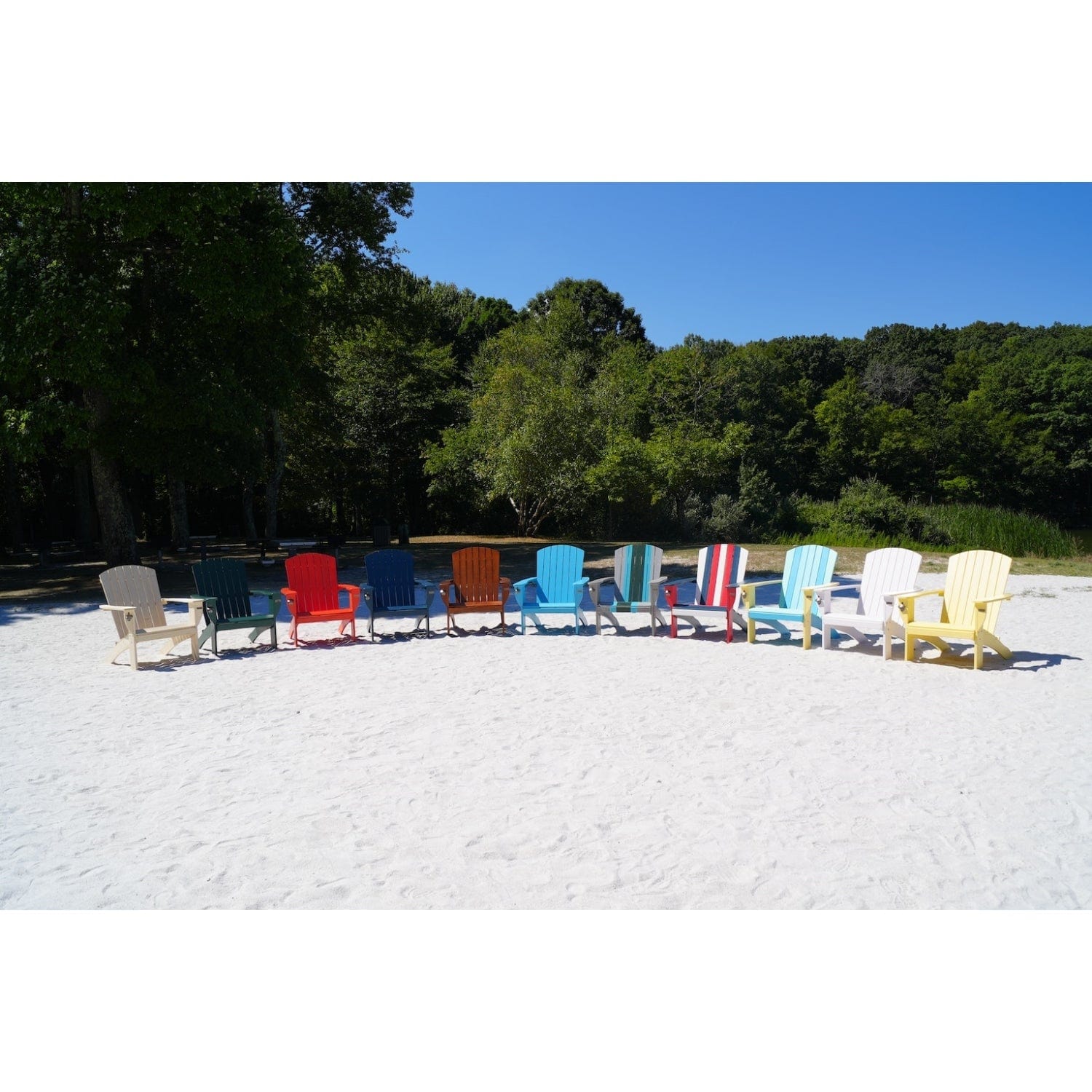 Riverstone Industries Outdoor Chairs Riverstone | Adirondack Chair with Side Table - Tropical Beach RSI-AC-BG-T