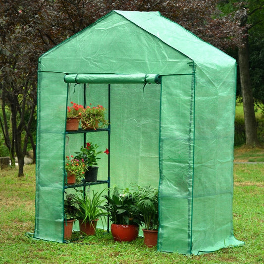 Riverstone Industries Genesis Portable Walk-in Greenhouse with Heavy Duty Opaqua Cover - mygreenhousestore.com
