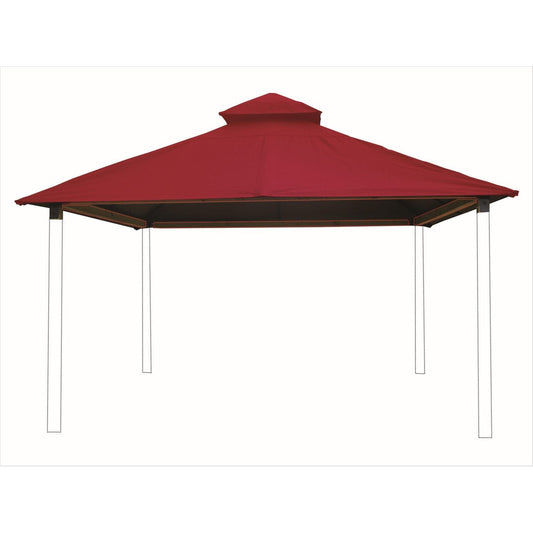 Riverstone Industries Soft Top Gazebos 12FT X 12FT Riverstone | ACACIA Gazebo Roof Framing and Mounting Kit With OutDURA Canopy - Cardinal Red AGOK12-CARDINAL-RED