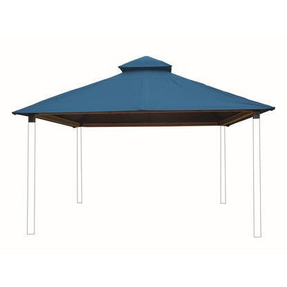 Riverstone Industries Soft Top Gazebos 12FT X 12FT Riverstone | ACACIA Gazebo Roof Framing and Mounting Kit With OutDURA Canopy - Caribbean Blue AGOK12-CARIBBEAN-BLUE