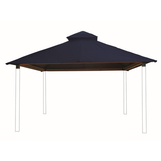 Riverstone Industries Soft Top Gazebos 12FT X 12FT Riverstone | ACACIA Gazebo Roof Framing and Mounting Kit With OutDURA Canopy - Catalina Blue AGOK12-CATALINA-BLUE