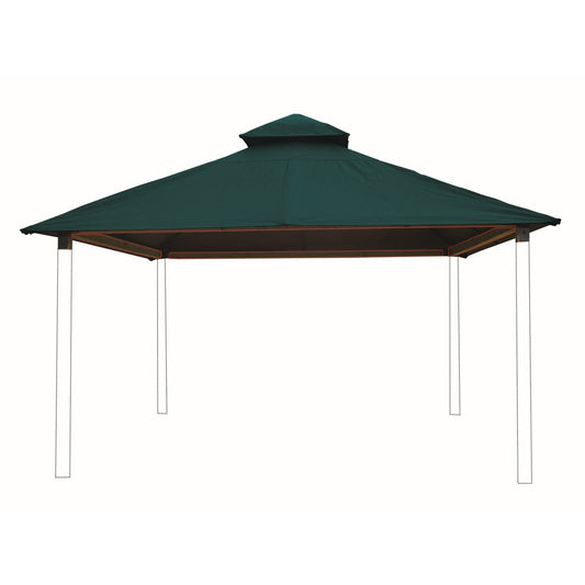 Riverstone Industries Soft Top Gazebos 12FT X 12FT Riverstone | ACACIA Gazebo Roof Framing and Mounting Kit With OutDURA Canopy - Emerald AGOK12-EMERALD