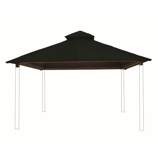 Riverstone Industries Soft Top Gazebos 12FT X 12FT Riverstone | ACACIA Gazebo Roof Framing and Mounting Kit With OutDURA Canopy - Forest Green AGOK12-FOREST-GREEN