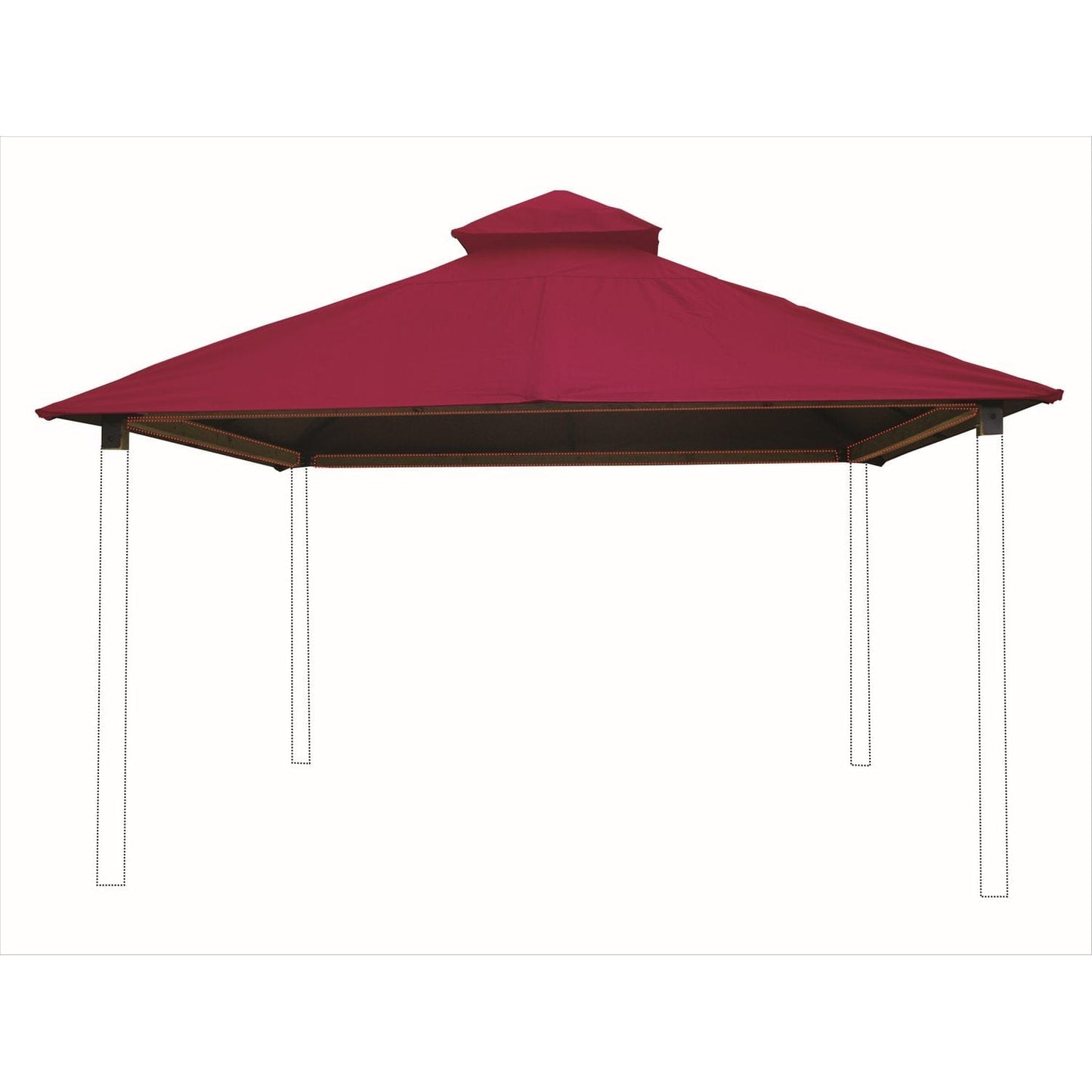 Riverstone Industries Soft Top Gazebos 12FT X 12FT Riverstone | ACACIA Gazebo Roof Framing and Mounting Kit With OutDURA Canopy - Hibiscus AGOK12-HIBISCUS