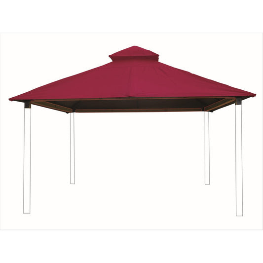 Riverstone Industries Soft Top Gazebos 12FT X 12FT Riverstone | ACACIA Gazebo Roof Framing and Mounting Kit With OutDURA Canopy - Hibiscus AGOK12-HIBISCUS