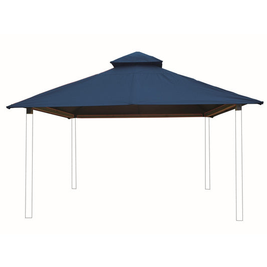 Riverstone Industries Soft Top Gazebos 12FT X 12FT Riverstone | ACACIA Gazebo Roof Framing and Mounting Kit With OutDURA Canopy - Island Blue AGOK12-ISLAND-BLUE