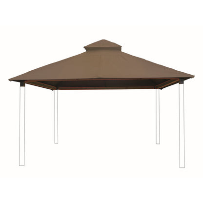 Riverstone Industries Soft Top Gazebos 12FT X 12FT Riverstone | ACACIA Gazebo Roof Framing and Mounting Kit With OutDURA Canopy - Linen AGOK12-LINEN