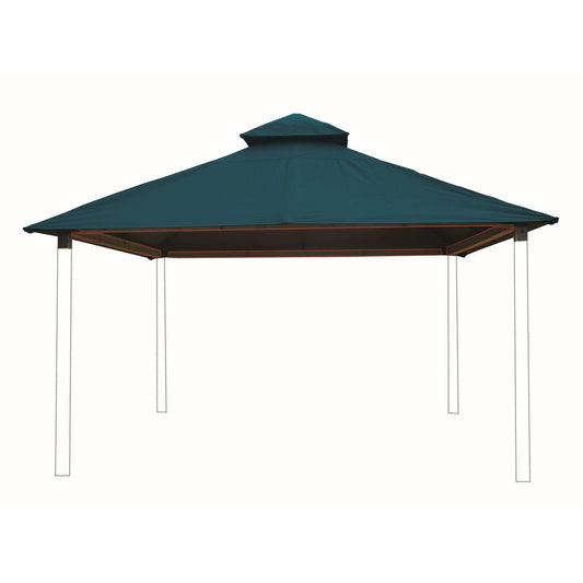 Riverstone Industries Soft Top Gazebos 12FT X 12FT Riverstone | ACACIA Gazebo Roof Framing and Mounting Kit With OutDURA Canopy - Oz Green AGOK12-OZ-GREEN