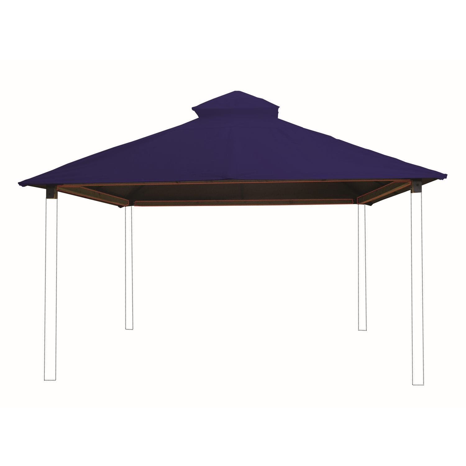 Riverstone Industries Soft Top Gazebos 12FT X 12FT Riverstone | ACACIA Gazebo Roof Framing and Mounting Kit With OutDURA Canopy - Pacific Blue AGOK12-PACIFIC-BLUE