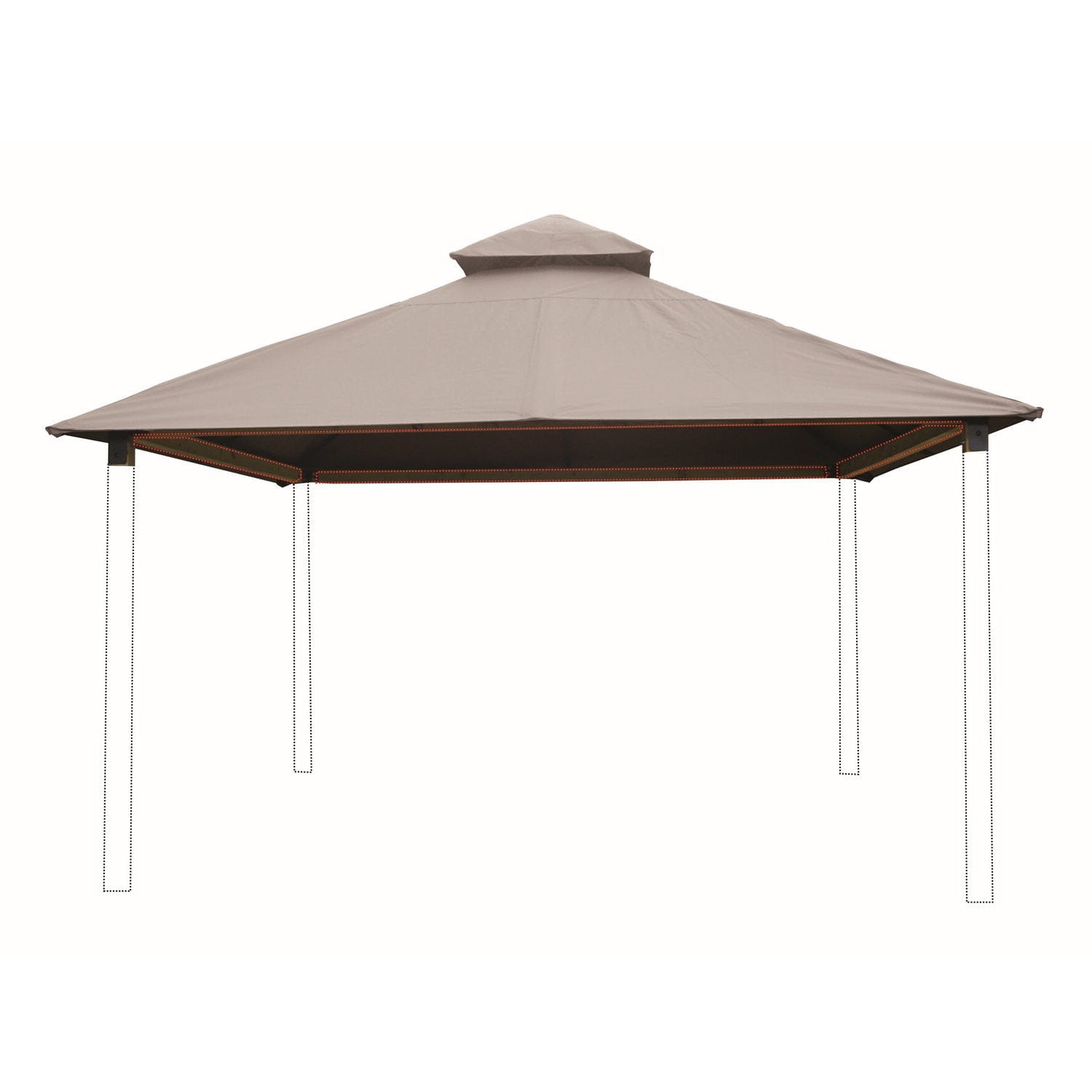 Riverstone Industries Soft Top Gazebos 12FT X 12FT Riverstone | ACACIA Gazebo Roof Framing and Mounting Kit With OutDURA Canopy - Sand AGOK12-SAND