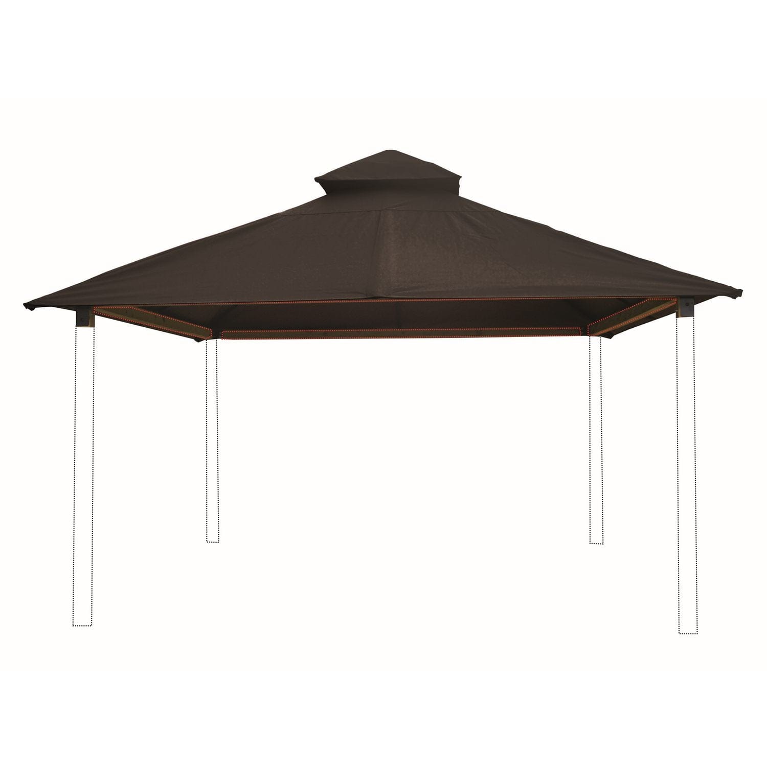 Riverstone Industries Soft Top Gazebos 12FT X 12FT Riverstone | ACACIA Gazebo Roof Framing and Mounting Kit With OutDURA Canopy - Storm Grey AGOK12-STORM-GREY