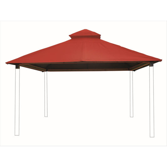 Riverstone Industries Soft Top Gazebos 12FT X 12FT Riverstone | ACACIA Gazebo Roof Framing and Mounting Kit With OutDURA Canopy - Tangerine AGOK12-TANGERINE