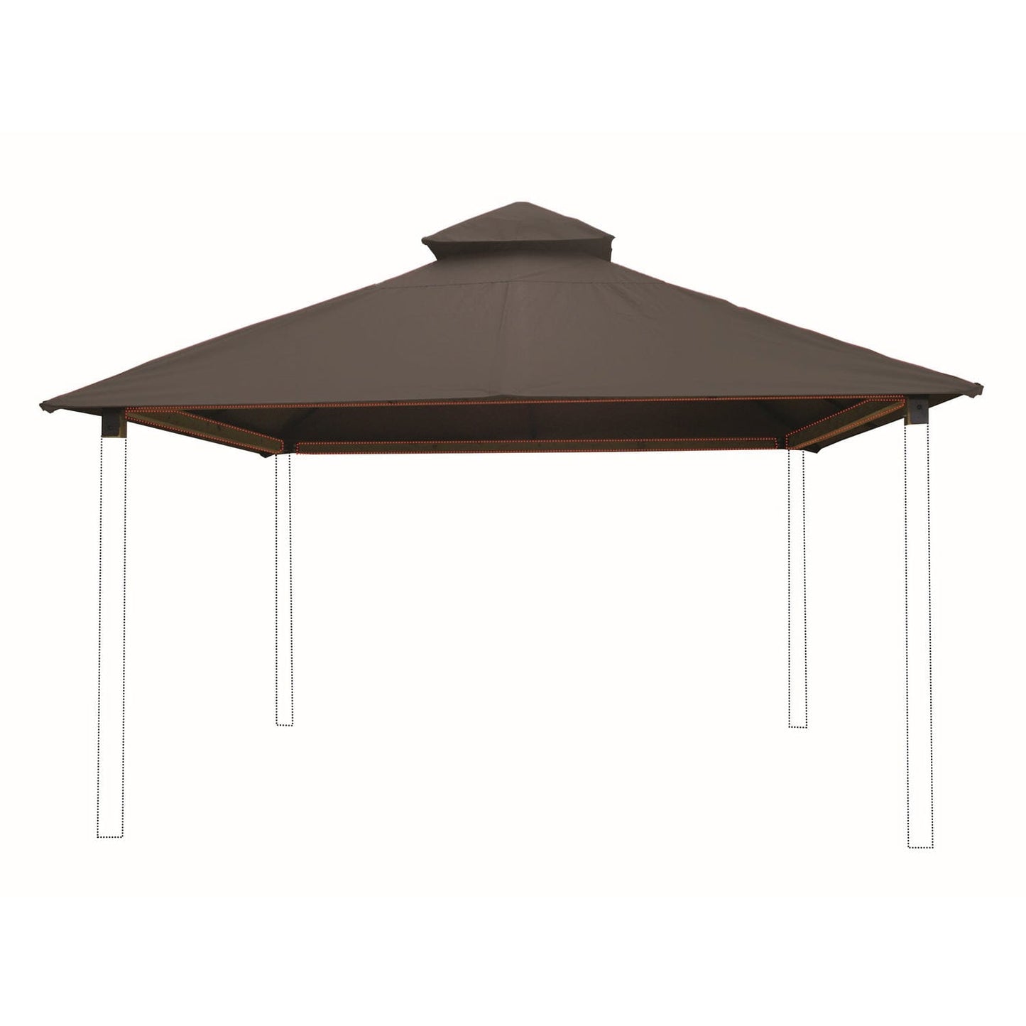 Riverstone Industries Soft Top Gazebos 12FT X 12FT Riverstone | ACACIA Gazebo Roof Framing and Mounting Kit With OutDURA Canopy - Taupe AGOK12-TAUPE