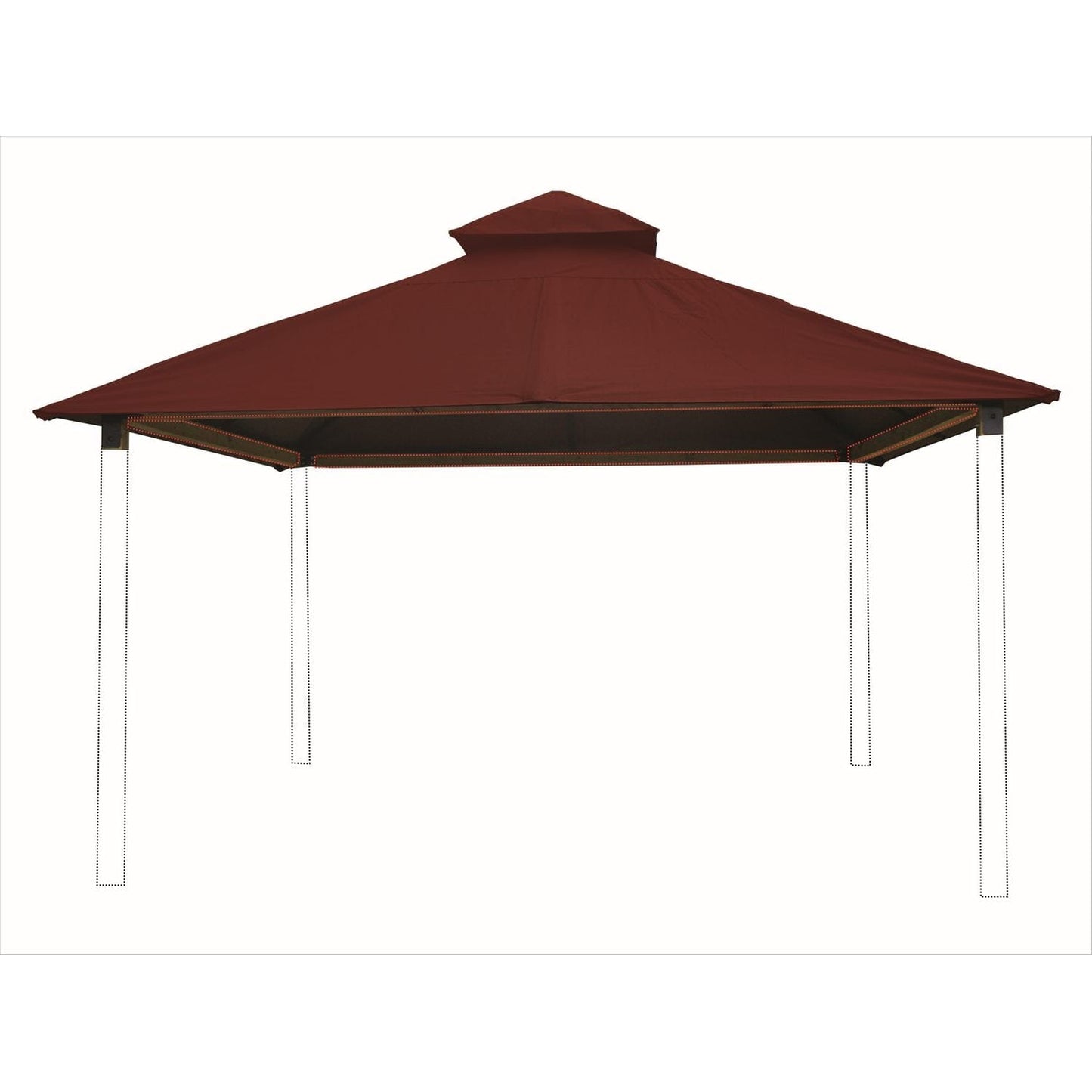 Riverstone Industries Soft Top Gazebos 12FT X 12FT Riverstone | ACACIA Gazebo Roof Framing and Mounting Kit With OutDURA Canopy - Terracotta AGOK12-TERRACOTTA