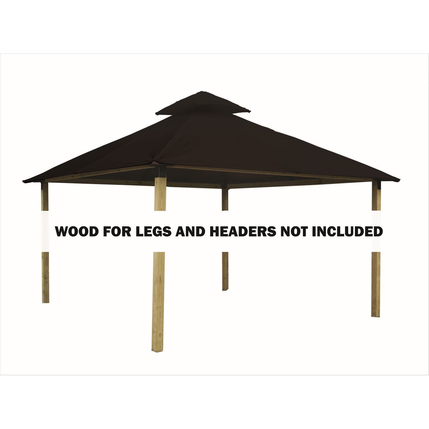 Riverstone Industries Soft Top Gazebos Riverstone | ACACIA Gazebo Roof Framing and Mounting Kit With OutDURA Canopy - Black