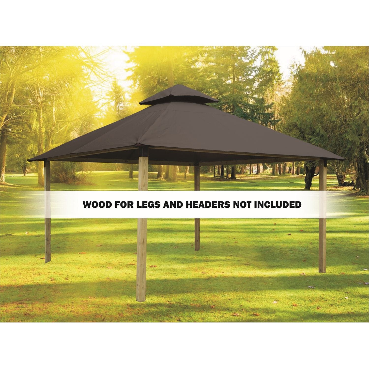 Riverstone Industries Soft Top Gazebos Riverstone | ACACIA Gazebo Roof Framing and Mounting Kit With OutDURA Canopy - Cadent Grey