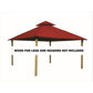 Riverstone Industries Soft Top Gazebos Riverstone | ACACIA Gazebo Roof Framing and Mounting Kit With OutDURA Canopy - China Red