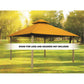 Riverstone Industries Soft Top Gazebos Riverstone | ACACIA Gazebo Roof Framing and Mounting Kit With OutDURA Canopy - Dandelion