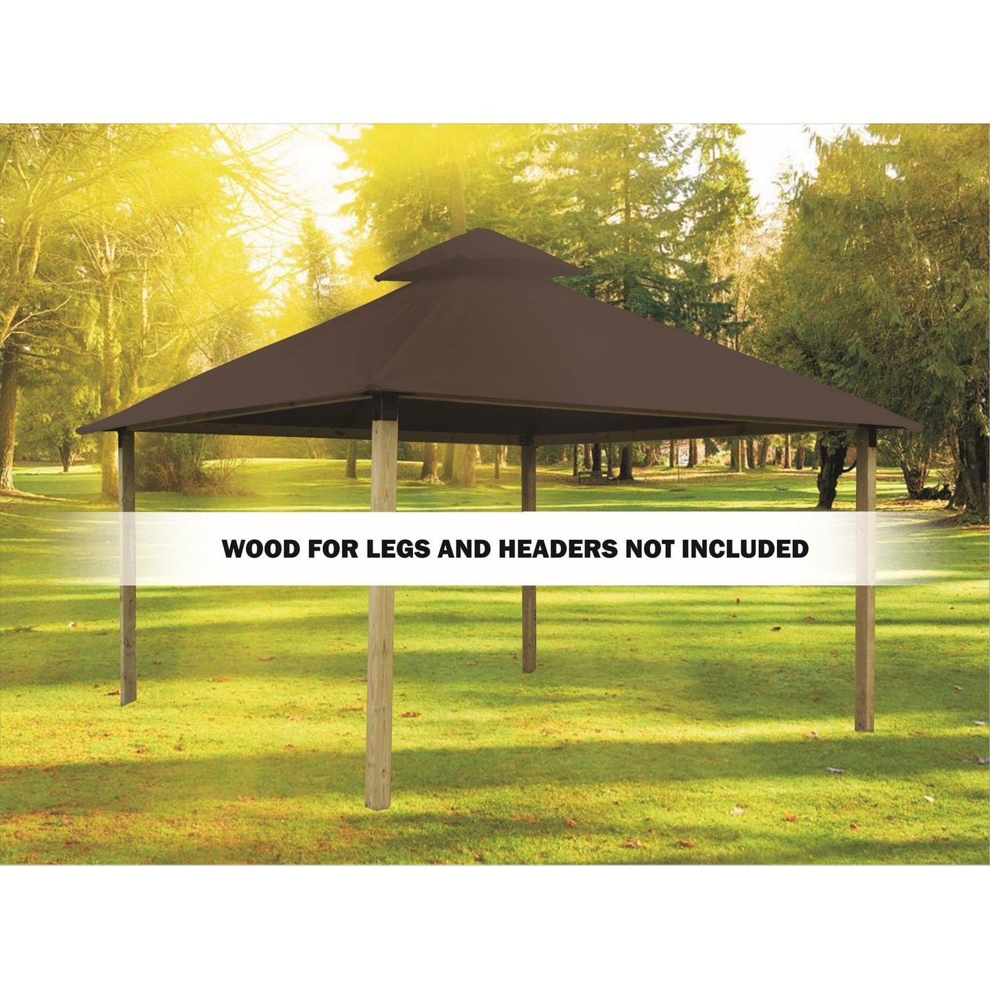 Riverstone Industries Soft Top Gazebos Riverstone | ACACIA Gazebo Roof Framing and Mounting Kit With OutDURA Canopy - Desert Beige