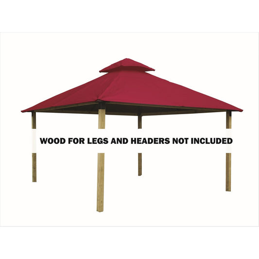 Riverstone Industries Soft Top Gazebos Riverstone | ACACIA Gazebo Roof Framing and Mounting Kit With OutDURA Canopy - Hibiscus