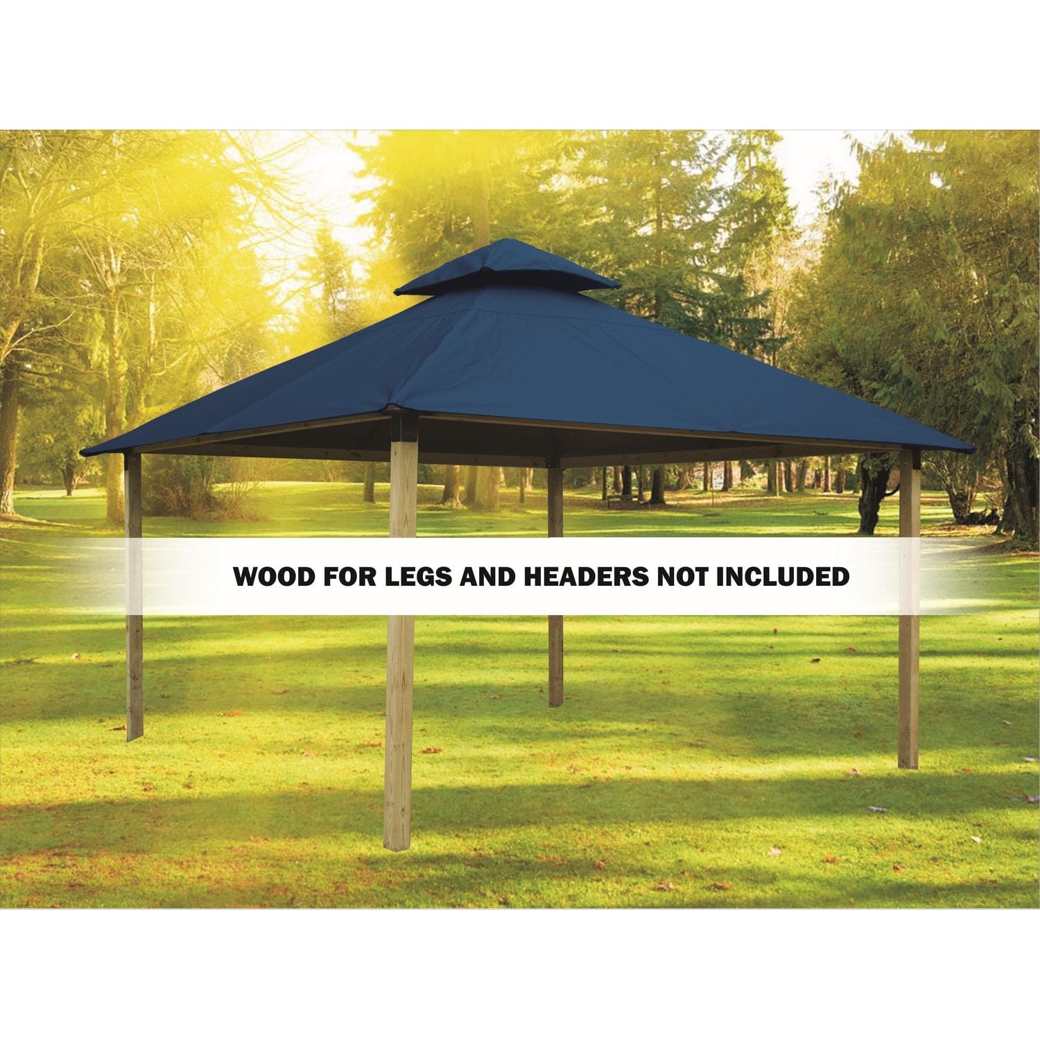 Riverstone Industries Soft Top Gazebos Riverstone | ACACIA Gazebo Roof Framing and Mounting Kit With OutDURA Canopy - Island Blue