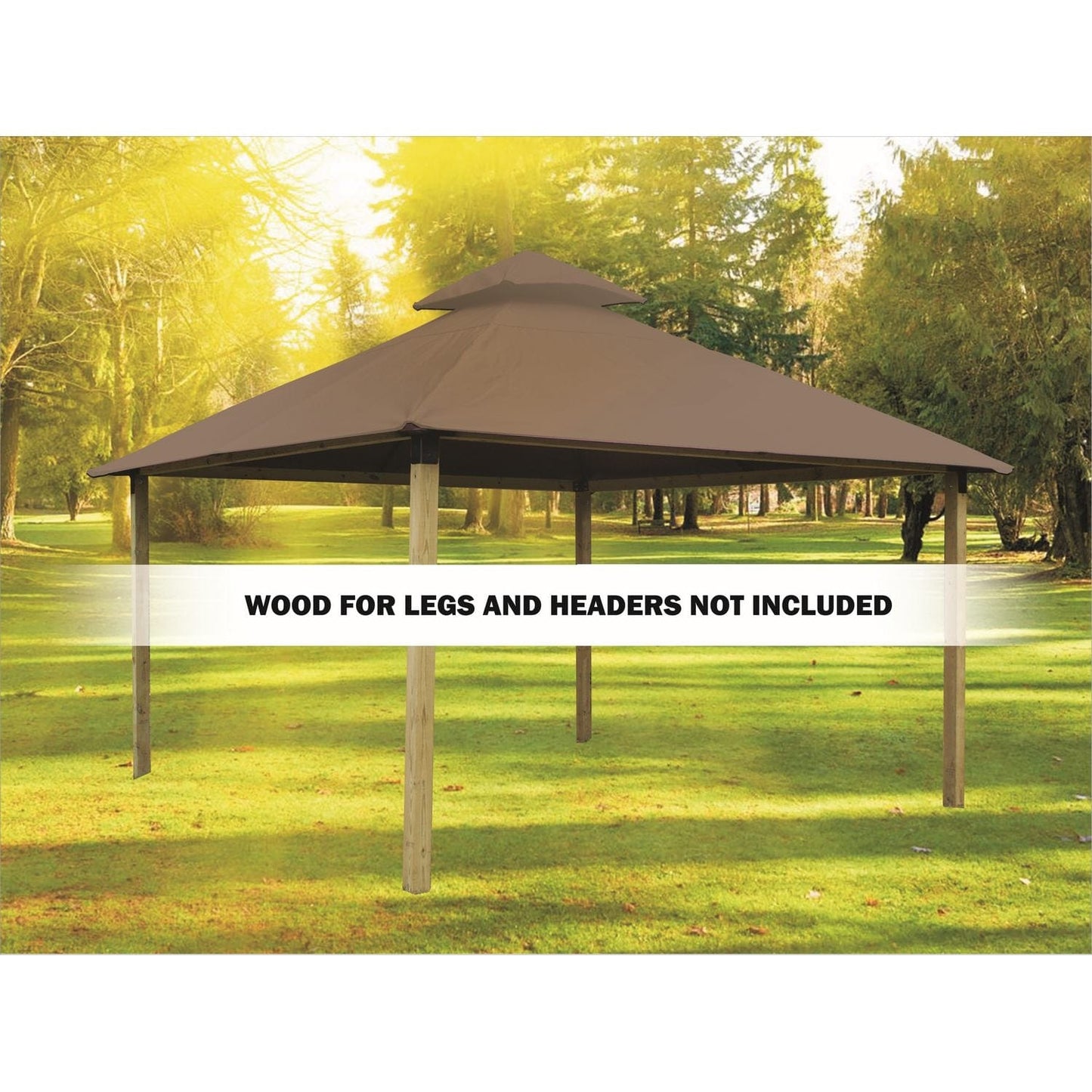 Riverstone Industries Soft Top Gazebos Riverstone | ACACIA Gazebo Roof Framing and Mounting Kit With OutDURA Canopy - Linen