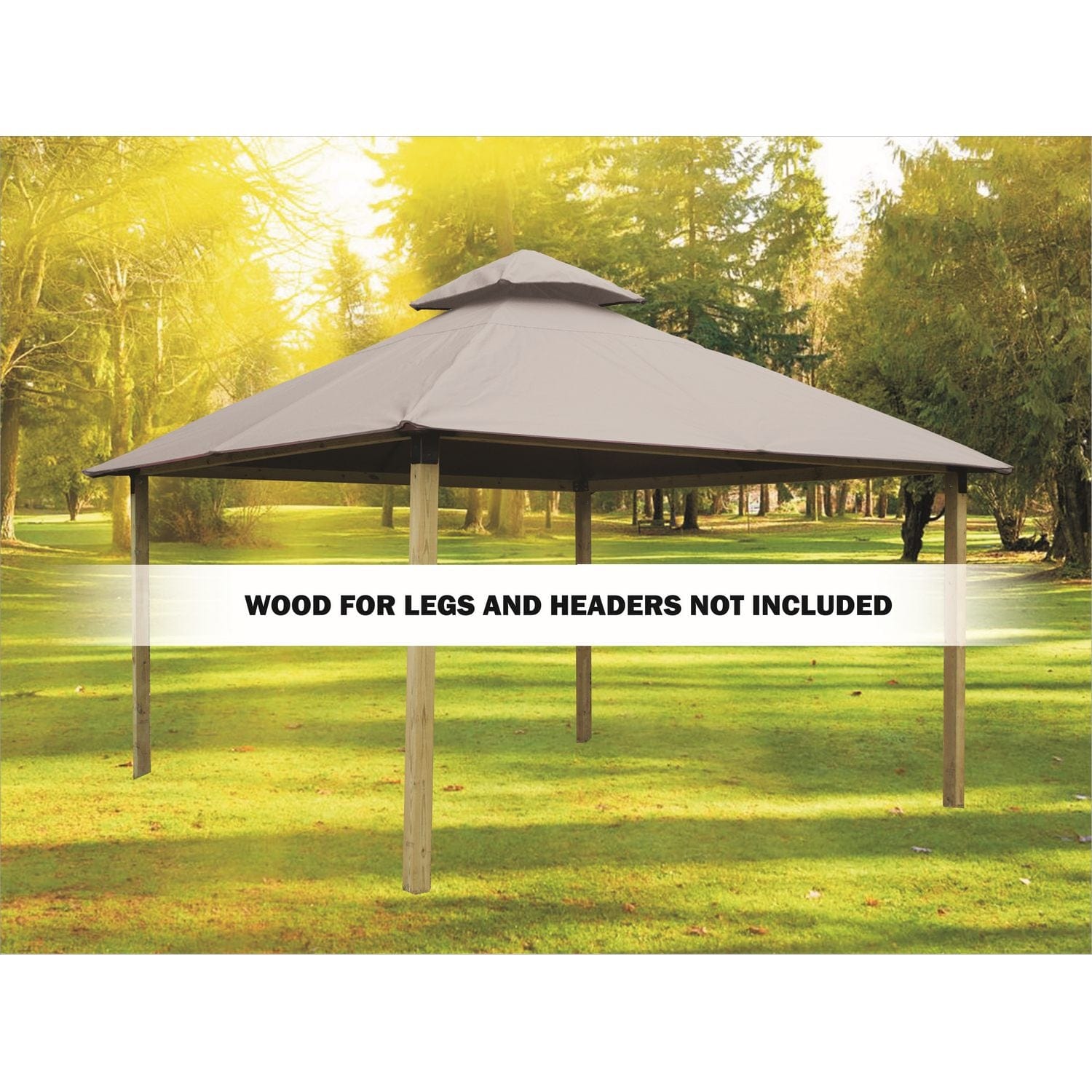 Riverstone Industries Soft Top Gazebos Riverstone | ACACIA Gazebo Roof Framing and Mounting Kit With OutDURA Canopy - Sand