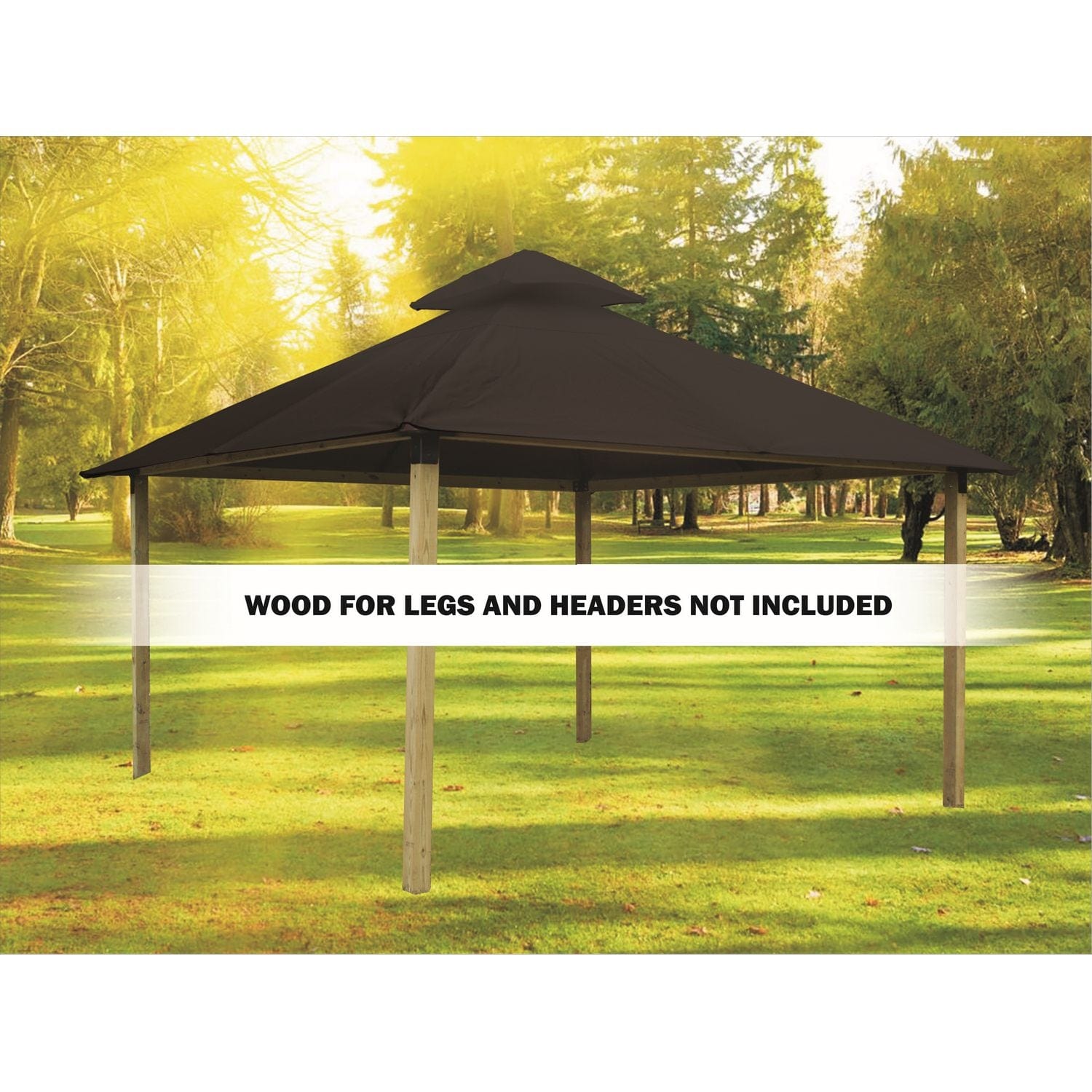 Riverstone Industries Soft Top Gazebos Riverstone | ACACIA Gazebo Roof Framing and Mounting Kit With OutDURA Canopy - Storm Grey