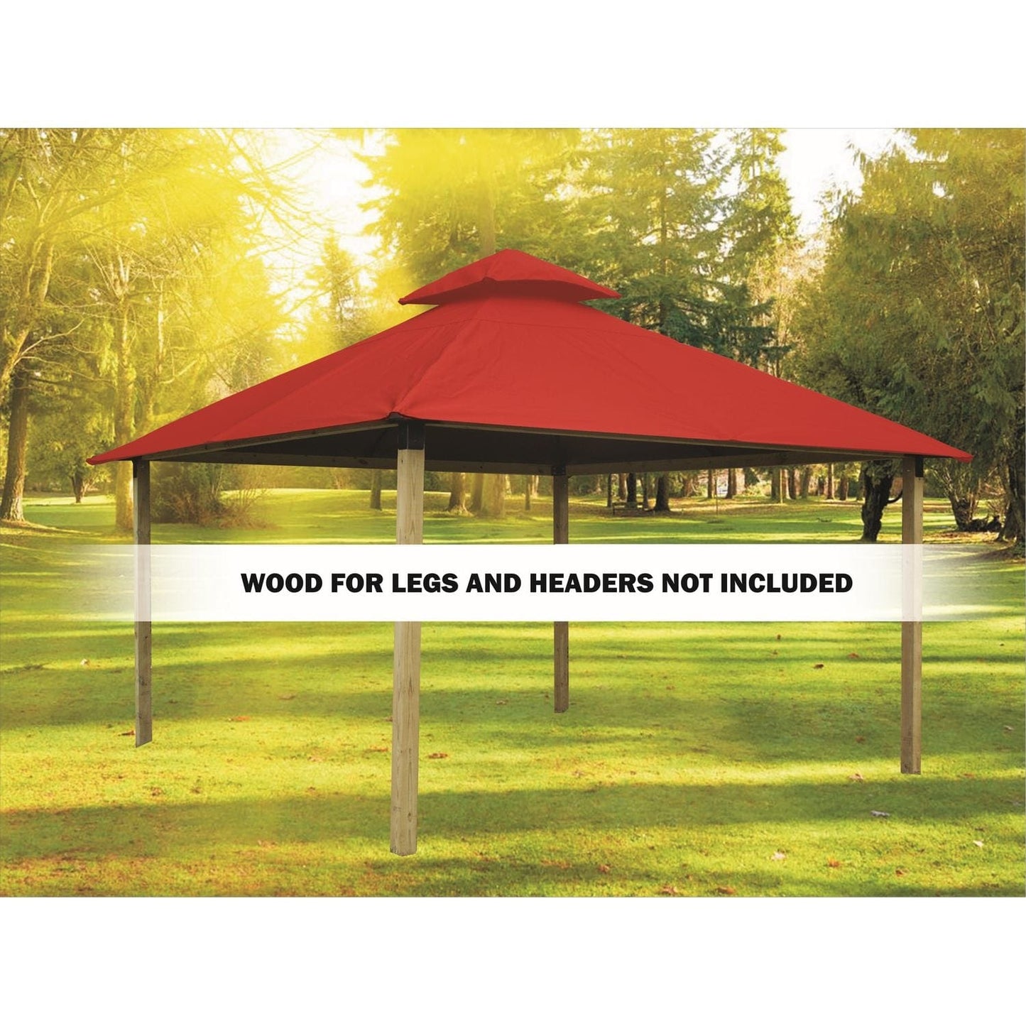 Riverstone Industries Soft Top Gazebos Riverstone | ACACIA Gazebo Roof Framing and Mounting Kit With OutDURA Canopy - Tangerine