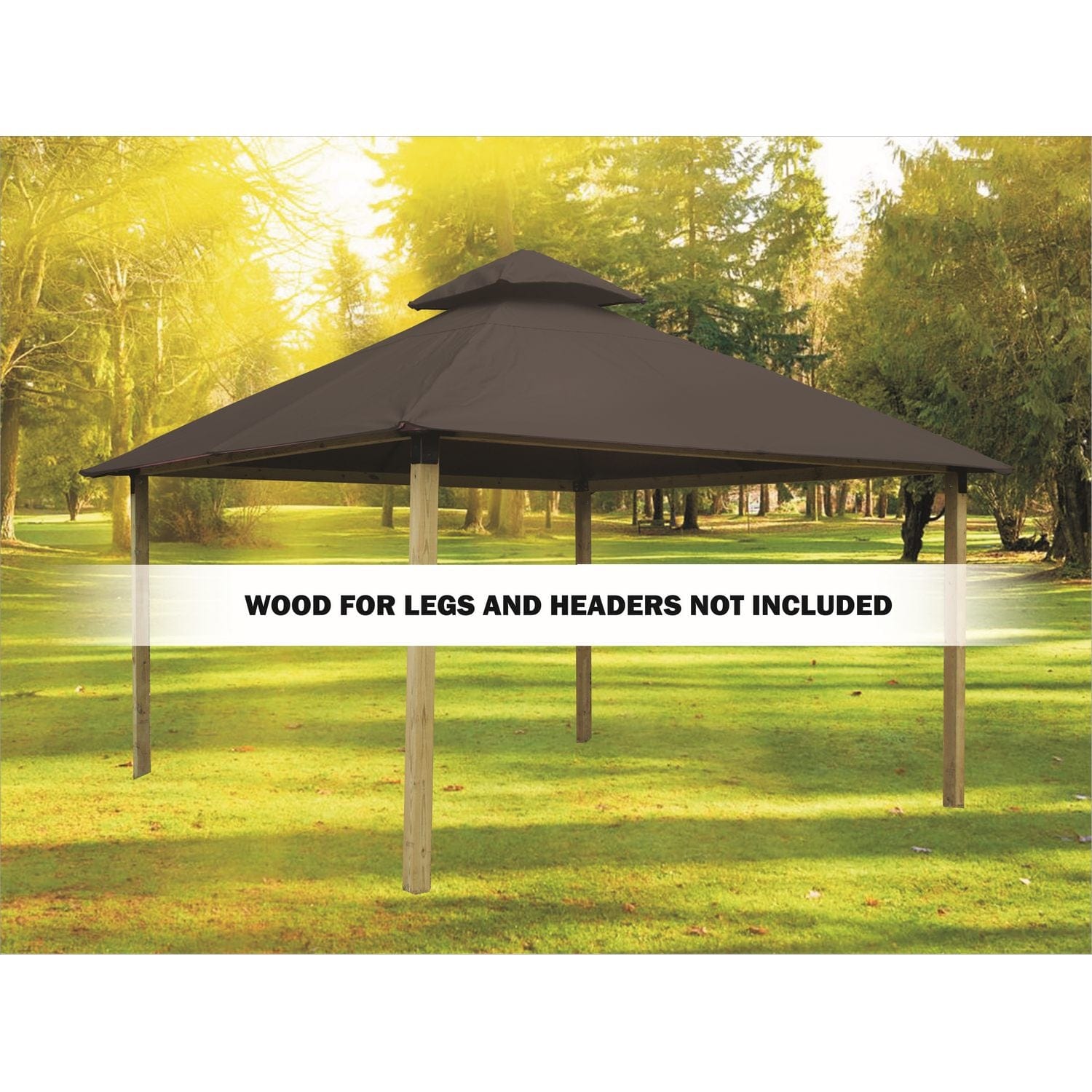 Riverstone Industries Soft Top Gazebos Riverstone | ACACIA Gazebo Roof Framing and Mounting Kit With OutDURA Canopy - Taupe