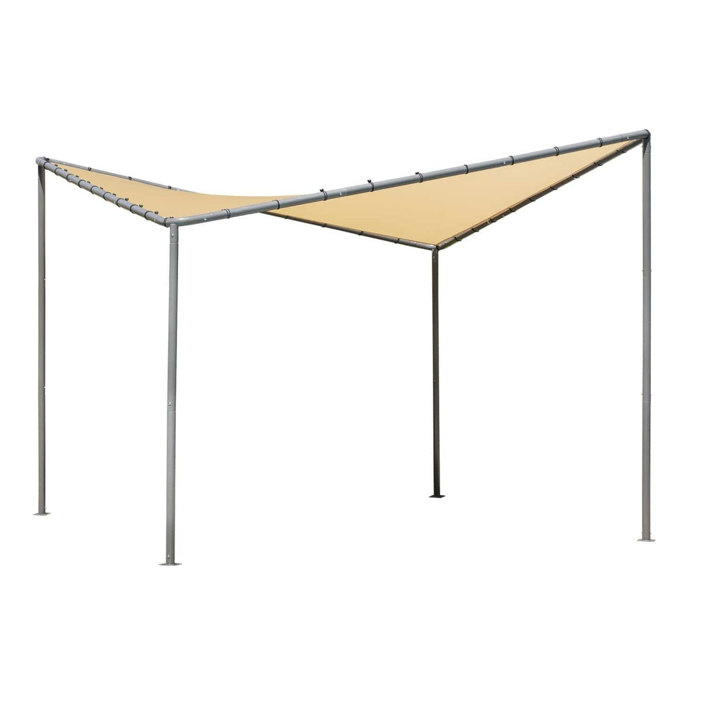 ShelterLogic Canopies ShelterLogic | 10x10 Del Ray Gazebo Canopy Charcoal Frame Tan Cover 22514